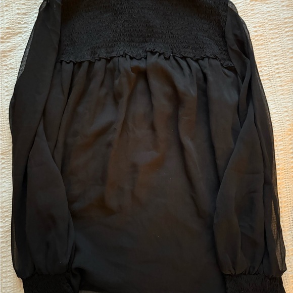 [M] Laundry By Shelli Segal Black Ruffled Long Sleeve Blouse - Picture 6 of 6